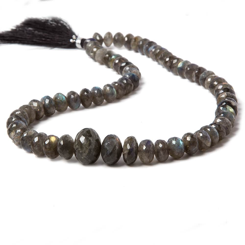 8-16mm Labradorite Faceted Rondelle Beads 16 inch 65 pieces