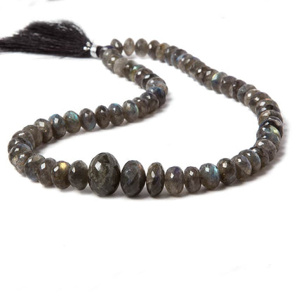 8-16mm Labradorite Faceted Rondelle Beads 16 inch 65 pieces