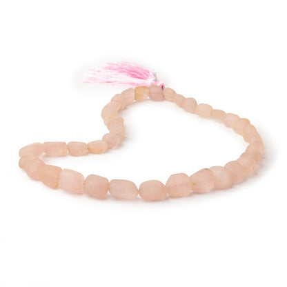 8-16mm Matte Morganite Plain Nugget Beads 16 inch 36 pieces