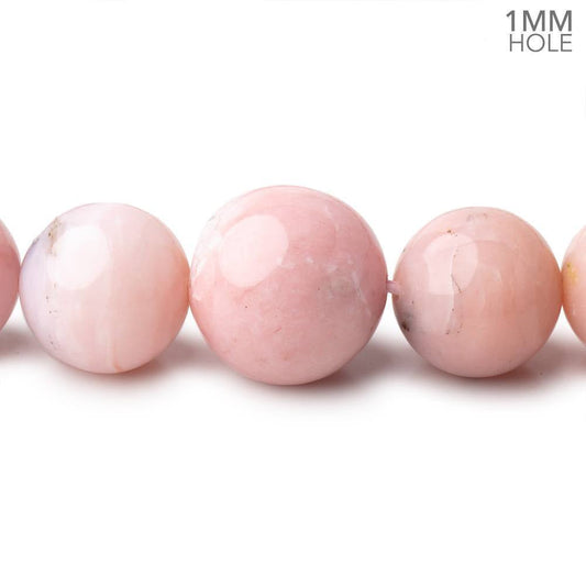 8-16mm Pink Peruvian Opal Plain Round Beads 20 inch 43 pieces AA 1mm Hole