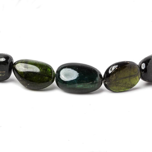 8-17mm Green Tourmaline Plain Nugget Beads 13.5 inch 29 pieces