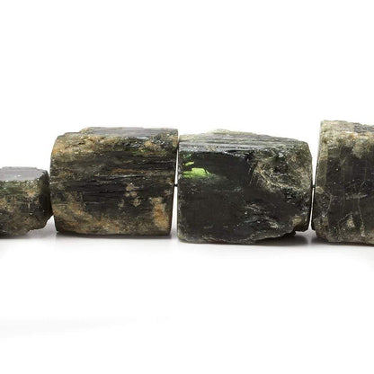 8-23mm Chrome Diopside Beads Unpolished Natural Crystal 8 inch 13 pieces