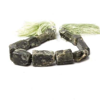 8-23mm Chrome Diopside Beads Unpolished Natural Crystal 8 inch 13 pieces