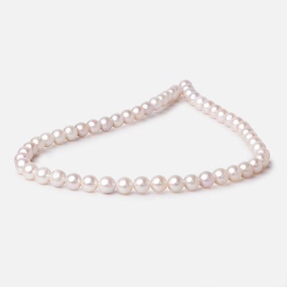 8-8.5mm Cream Off Round Freshwater Pearls 15.5 inch 50 Beads
