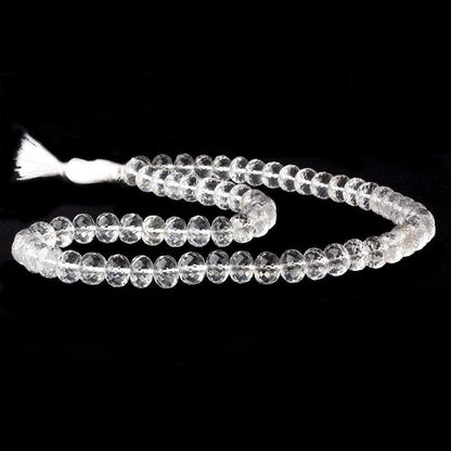 8-8.5mm Crystal Quartz Faceted Rondelle Beads 16 inch 65 pieces