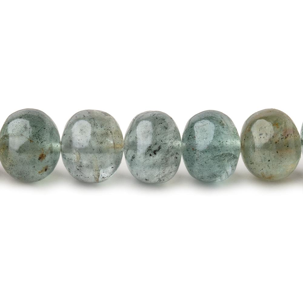 8-8.5mm Moss Aquamarine Plain Rondelle Beads 16 inch 62 pieces