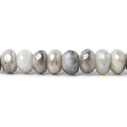 8-8.5mm Mystic White Moonstone faceted rondelle beads 13 inch 55 pieces A