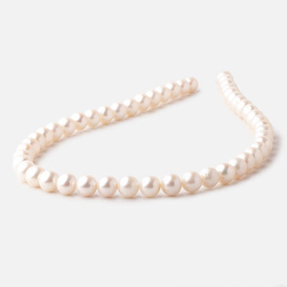 8-8.5mm Off White Off Round Freshwater Pearls 16 inch 50 pieces AA