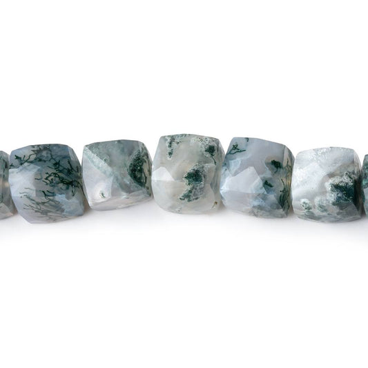 8-8.5mm Peacock Solar Quartz Faceted Cube Beads 8 inch 24 pieces