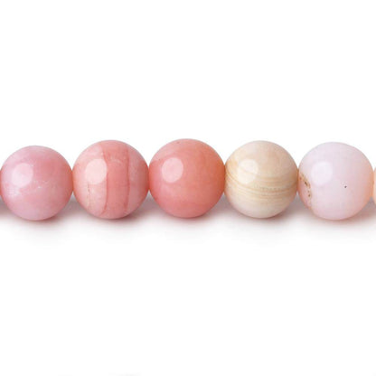 8-8.5mm Pink Peruvian Opal Plain Round Beads 15 inch 48 pieces AAA