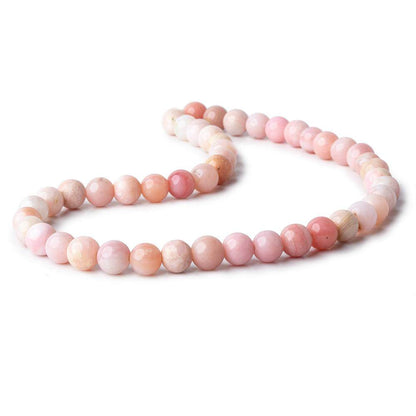 8-8.5mm Pink Peruvian Opal Plain Round Beads 15 inch 48 pieces AAA