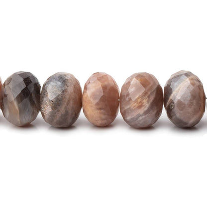 8-9.5mm Feldspar Faceted Rondelle Beads 16 inches 64 beads