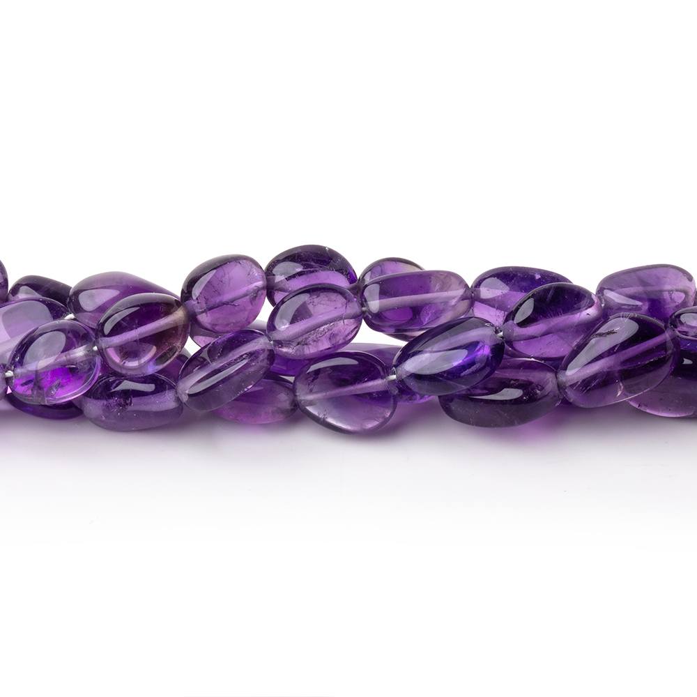8-9mm Amethyst Plain Oval Beads 16 inch 40 pieces