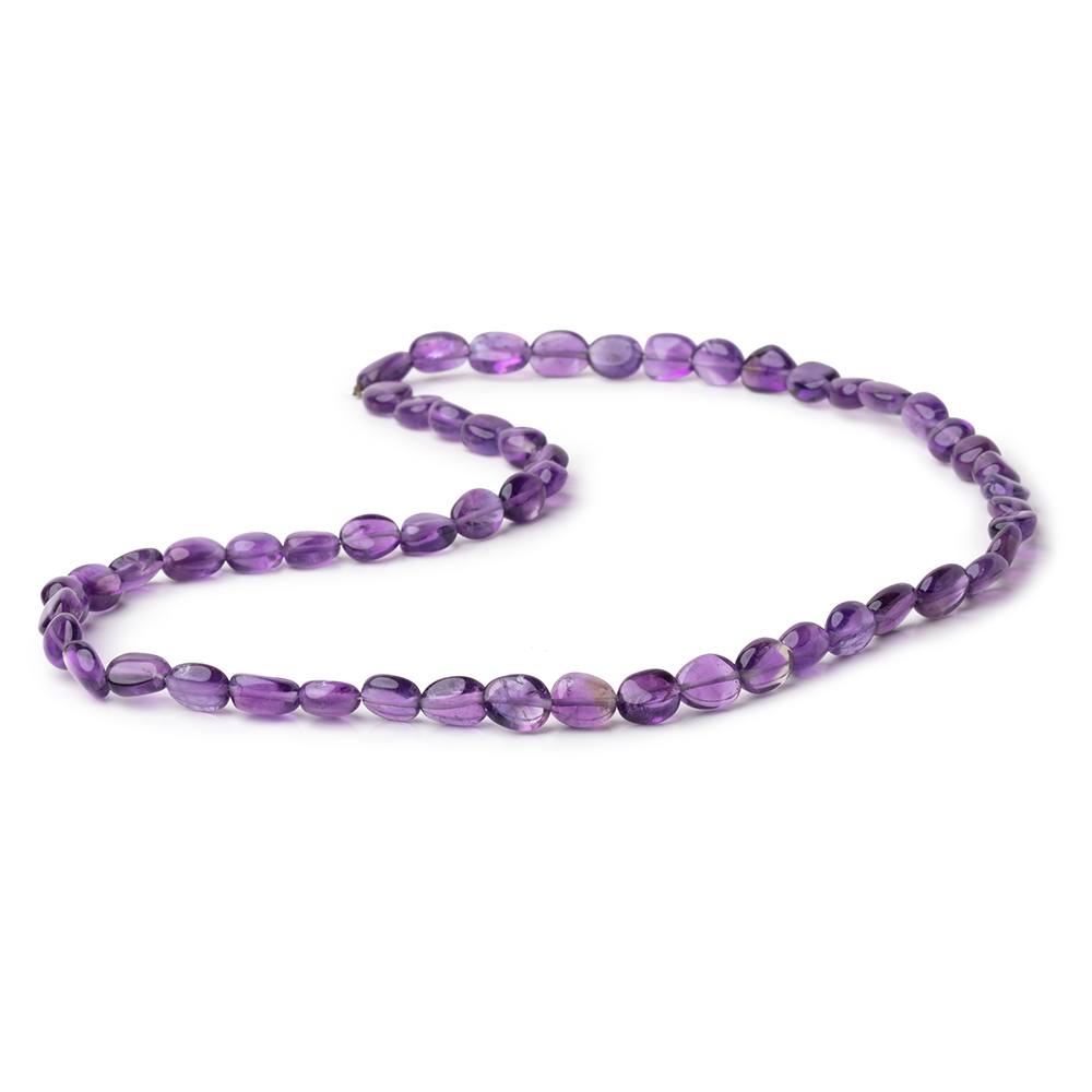 8-9mm Amethyst Plain Oval Beads 16 inch 40 pieces