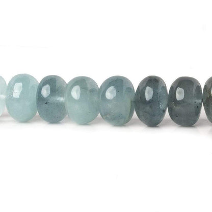 8-9mm Aquamarine plain rondelle Beads AA Grade 16 inch 70 pieces