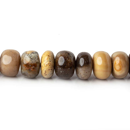 8-9mm Brown Opal plain rondelle beads 15 inch 65 pieces