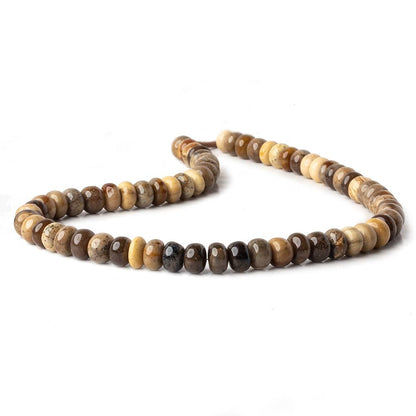 8-9mm Brown Opal plain rondelle beads 15 inch 65 pieces