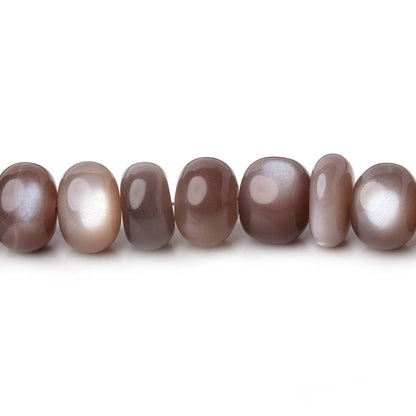 8-9mm Chocolate Moonstone Plain Rondelle Beads 16 inch 69 pieces