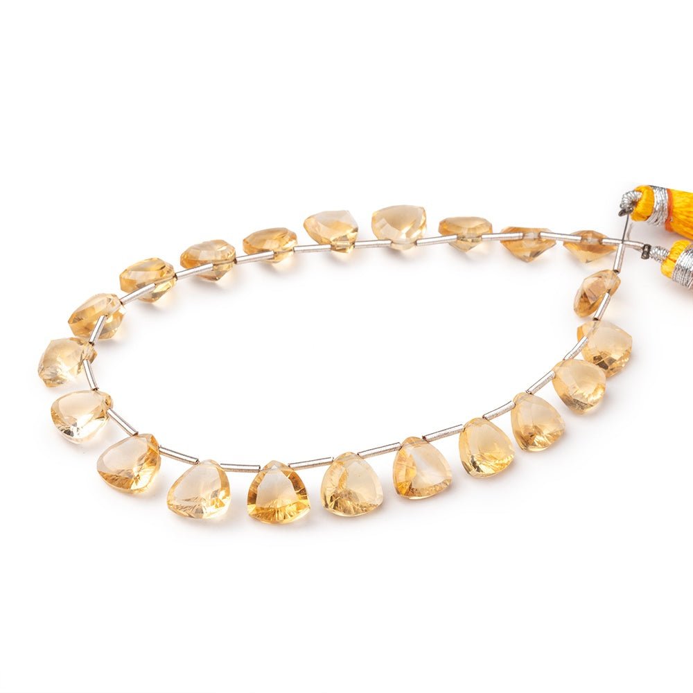8-9mm Citrine Concave Faceted Triangular beads 8.5 inch 20 pieces AAA