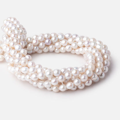 8-9mm Off White Petite Ultra Baroque Freshwater Pearls 16 inch 47 Beads AAA