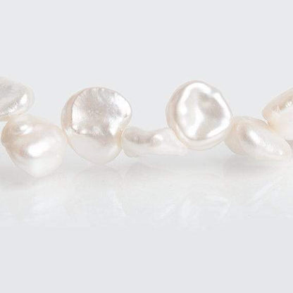 8-9mm Off White Top Drilled Keshi Freshwater Pearls 16 inch 69 pieces