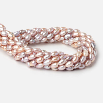 8-9mm Pastel Tri Color Oval Freshwater Pearls 15.5 inch 45 Beads