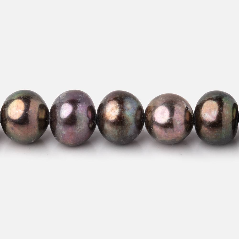 8-9mm Peacock Off Round Freshwater Pearls 15.5 inches 52 Beads