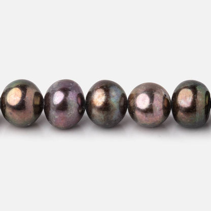 8-9mm Peacock Off Round Freshwater Pearls 15.5 inches 52 Beads