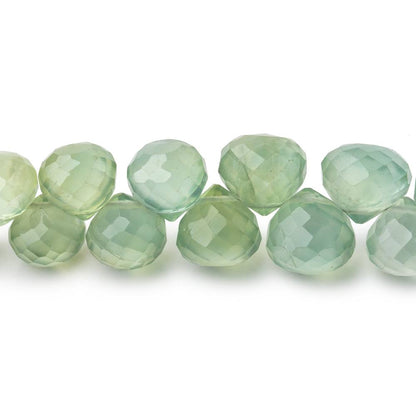 8-9mm Prehnite Faceted Candy Kiss Beads 6.75 inch 36 pieces