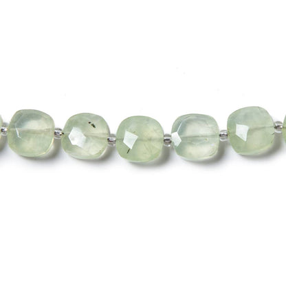 8-9mm Prehnite faceted pillow beads 13.5 inch 32 pieces