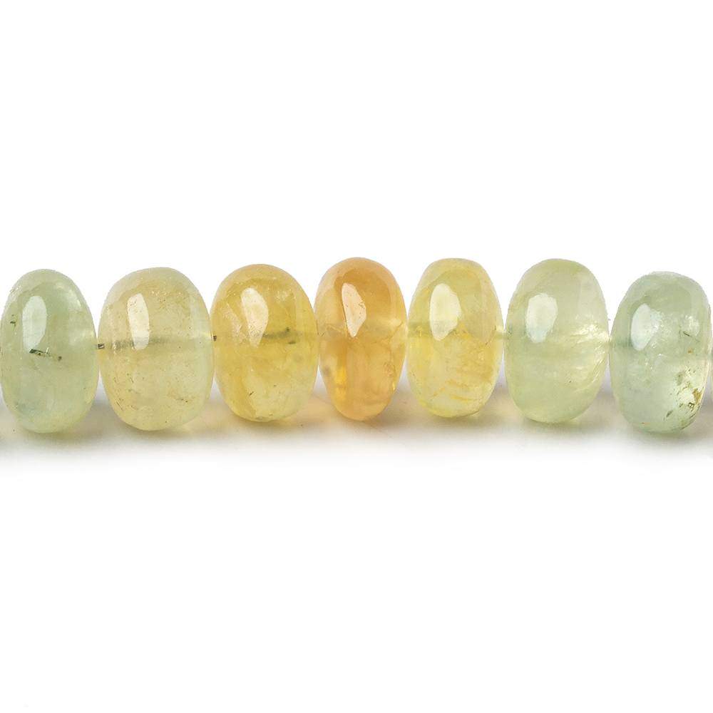 8-9mm Prehnite plain rondelle Beads 8 inch 36 pieces
