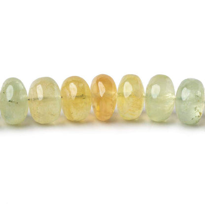 8-9mm Prehnite plain rondelle Beads 8 inch 36 pieces