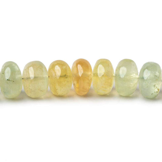 8-9mm Prehnite plain rondelle Beads 8 inch 36 pieces