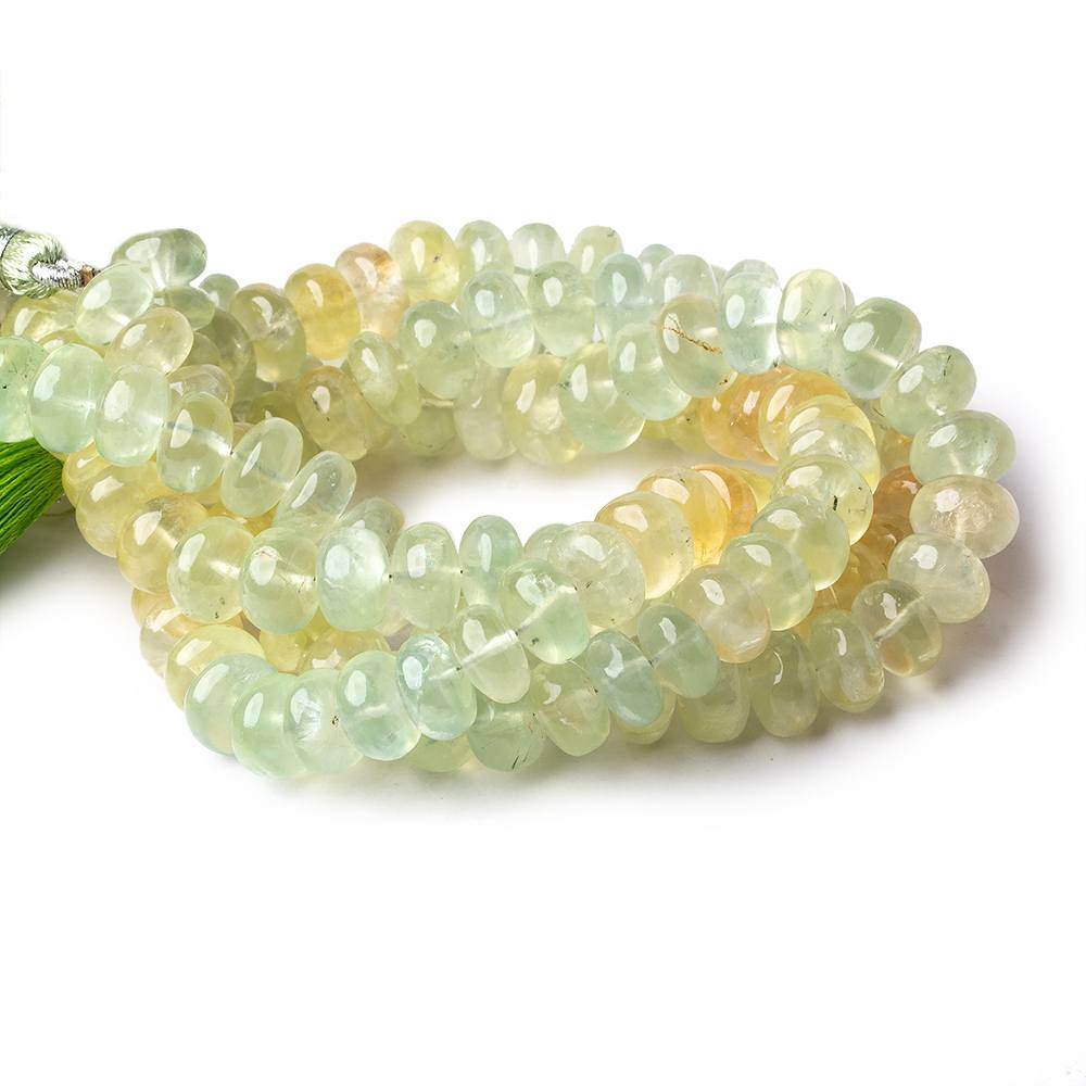 8-9mm Prehnite plain rondelle Beads 8 inch 36 pieces