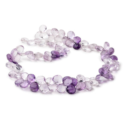 8-9mm Shaded Pink Amethyst Faceted Heart Beads 16 inch 94 pieces AA