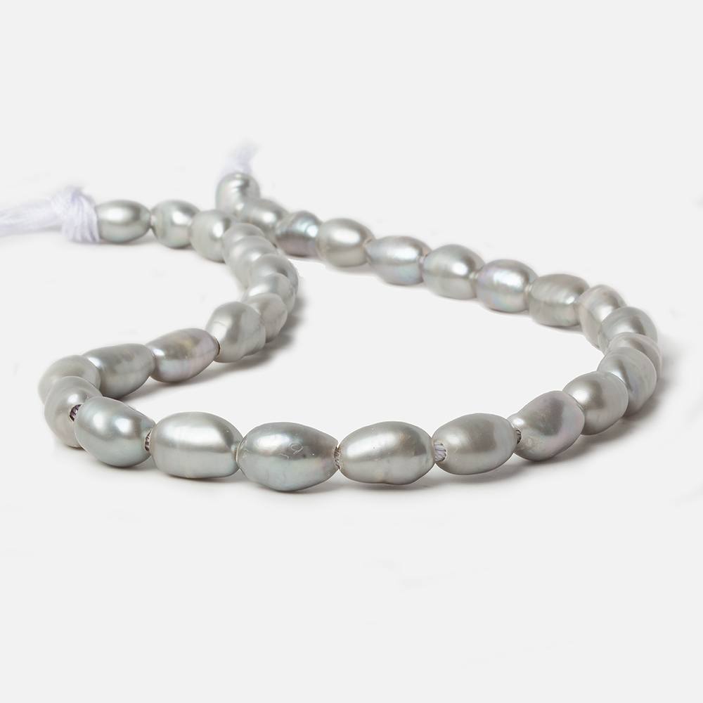 8-9mm Silver Baroque large hole Freshwater Pearls 16 inch 32 pieces