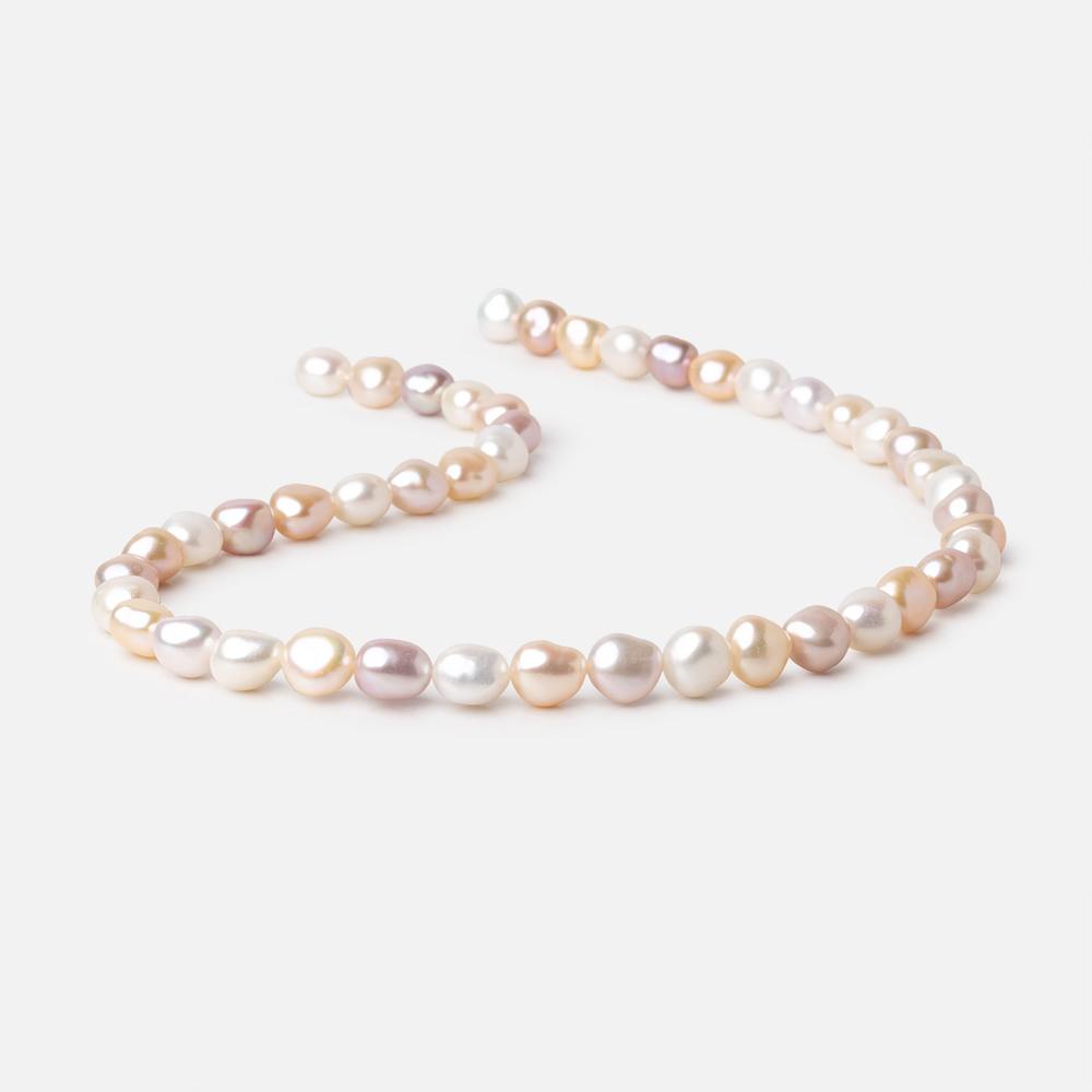 8-9mm Tri-Color Baroque Freshwater Pearls 15.5 inch 42 Beads