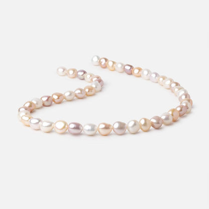 8-9mm Tri-Color Baroque Freshwater Pearls 15.5 inch 42 Beads