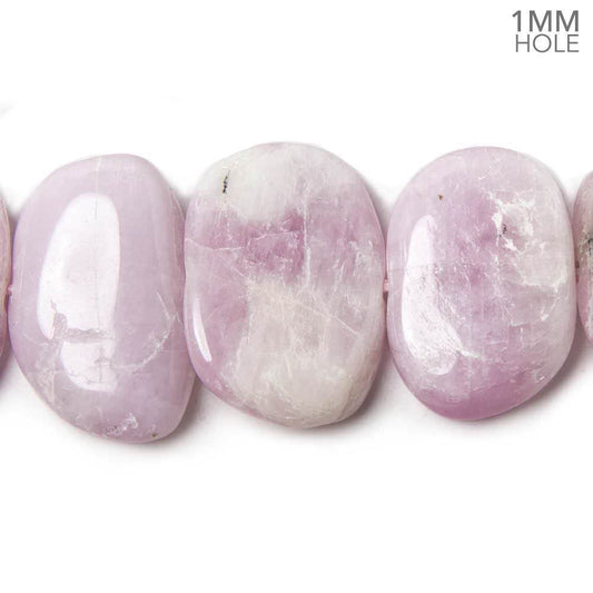 15x11-19x18mm Kunzite side drilled plain nugget beads 16 inch 28 pieces 1mm Large Hole