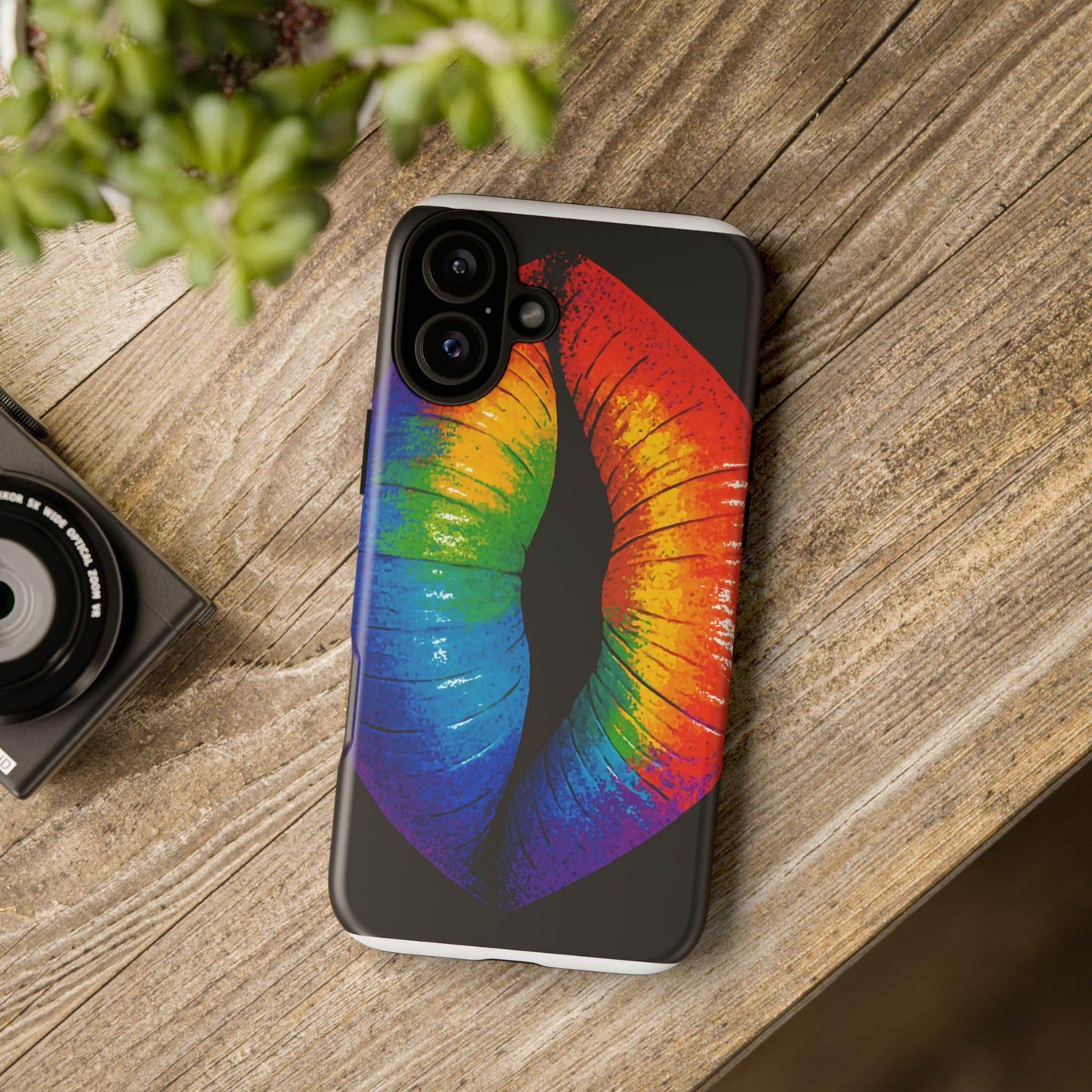 Rainbow Lips Phone Case - Bold Colorful Pride Accessory