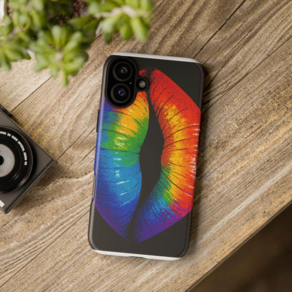 Rainbow Lips Phone Case - Bold Colorful Pride Accessory