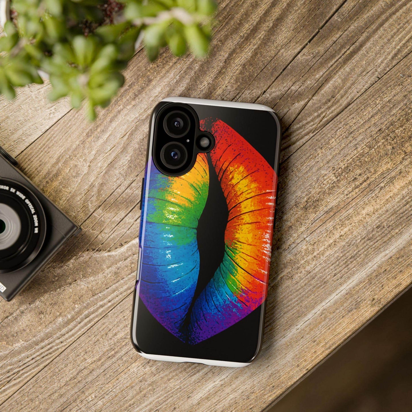 Rainbow Lips Phone Case - Bold Colorful Pride Accessory