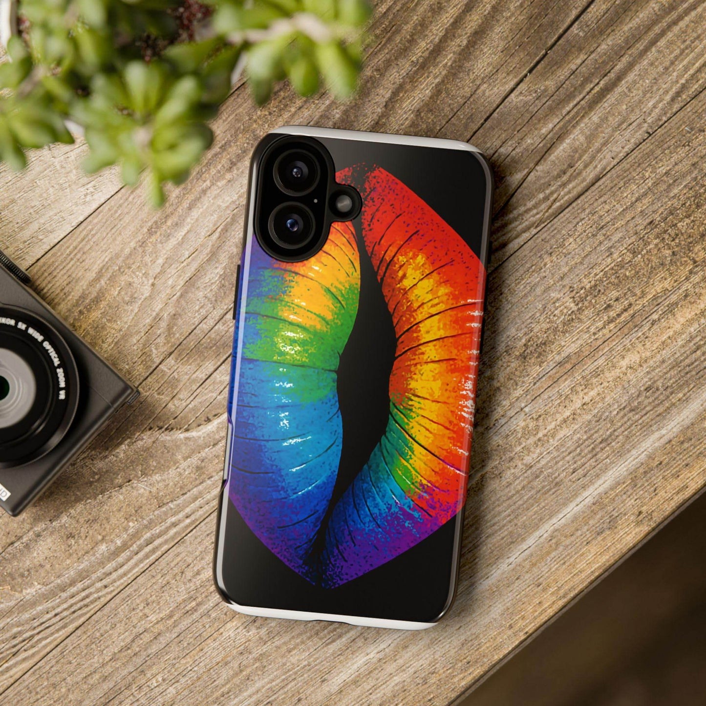 Rainbow Lips Phone Case - Bold Colorful Pride Accessory
