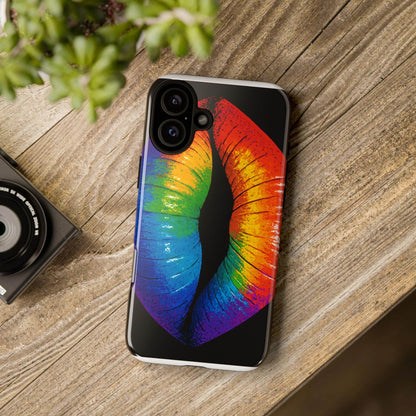 Rainbow Lips Phone Case - Bold Colorful Pride Accessory