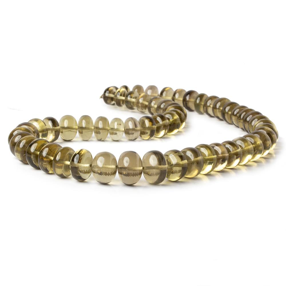 8.5-13.5mm Honey Quartz plain rondelle beads 16 inch 56 pieces