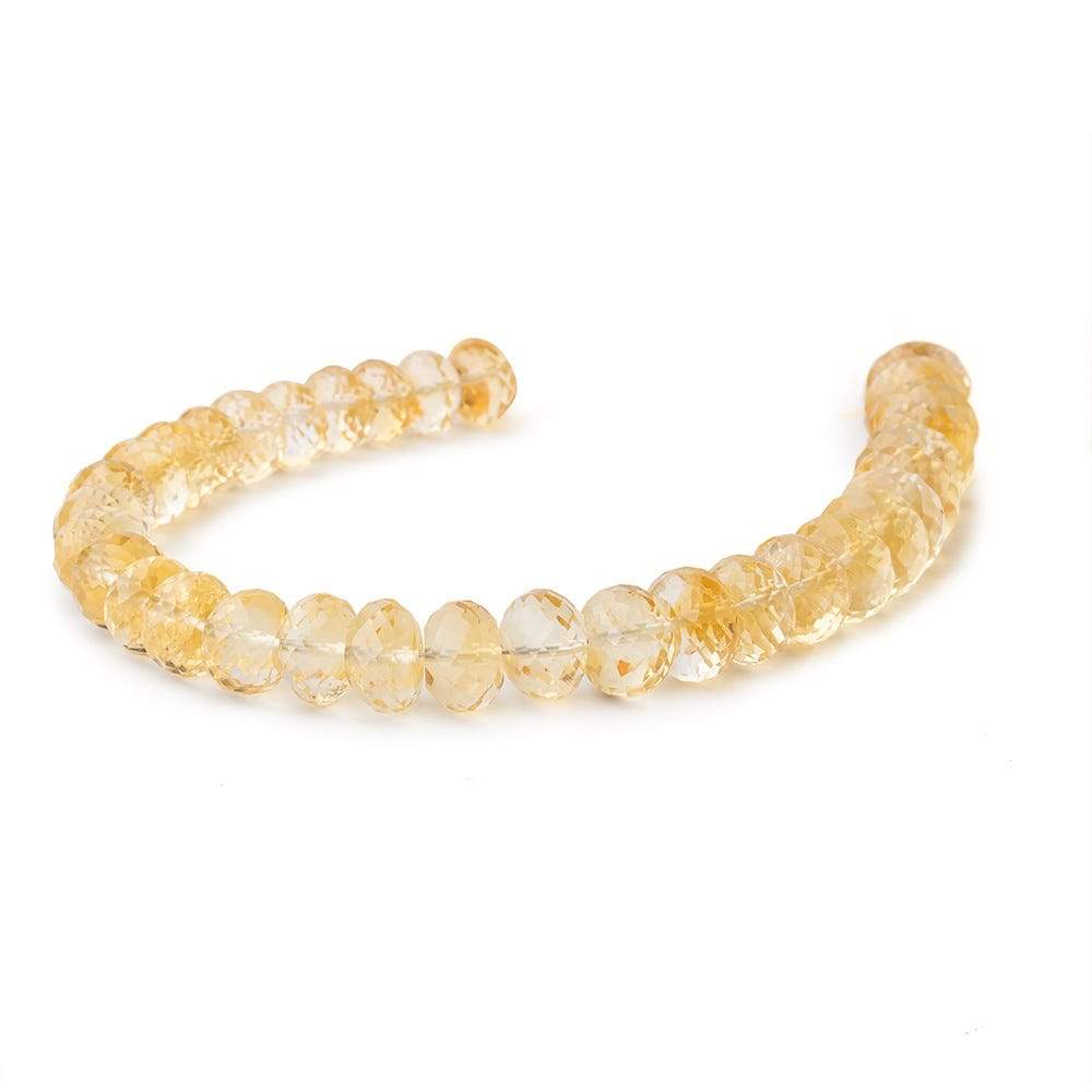 8.5-13mm Citrine Faceted Rondelle Beads 8.5 inch 33 pieces