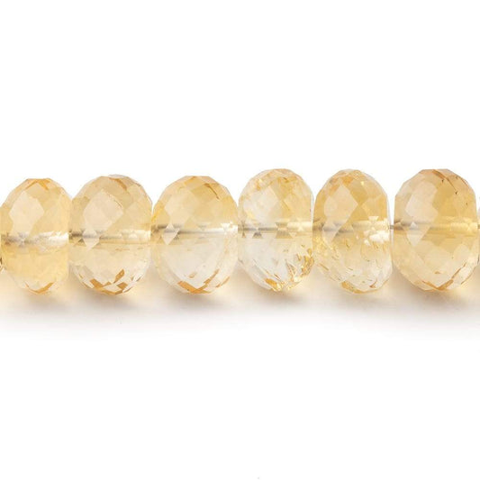 8.5-13mm Citrine Faceted Rondelle Beads 8.5 inch 33 pieces
