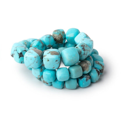 8.5-13mm Sleeping Beauty Turquoise Plain Cubes 16 inch 41 Beads AAA