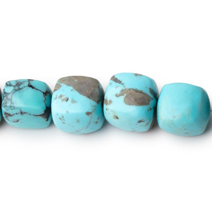 8.5-13mm Sleeping Beauty Turquoise Plain Cubes 16 inch 41 Beads AAA