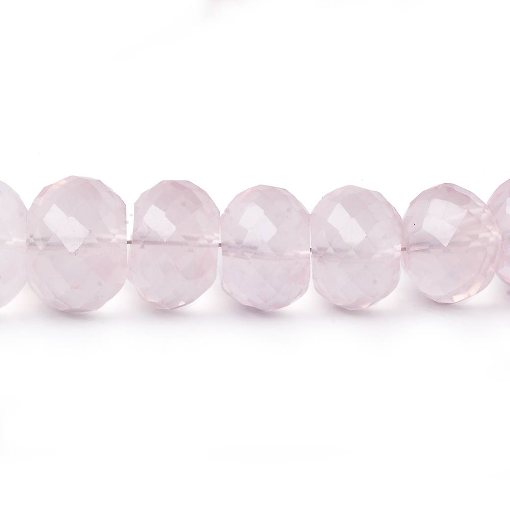 8.5-14mm Rose Quartz faceted rondelle beads 16 inch 50 pieces AA